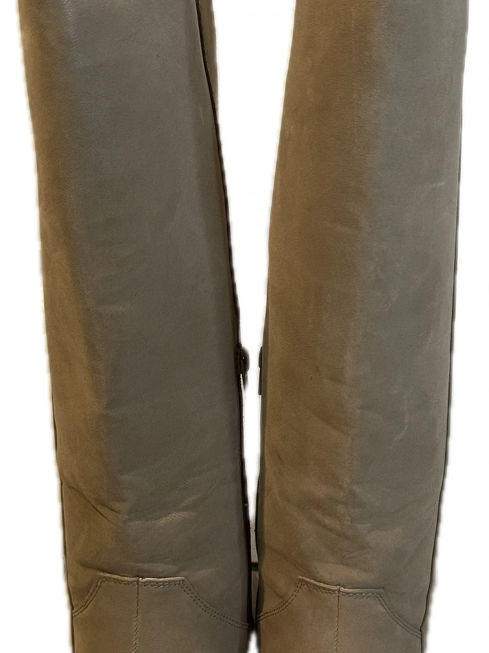 Pink Lily Women's Knee-High Western Boots in Taupe